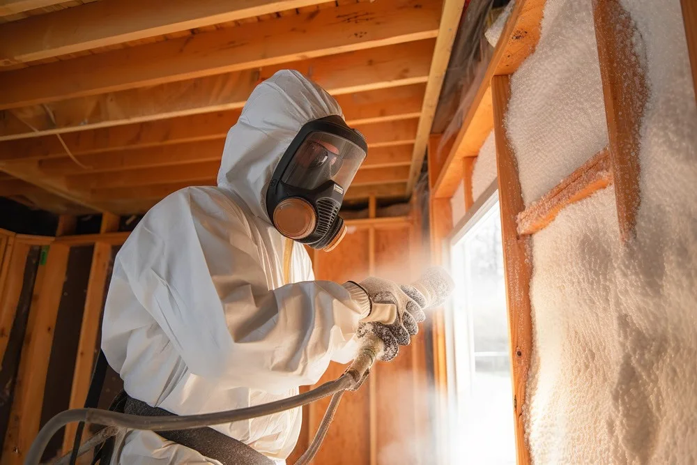 Spray foam insulation