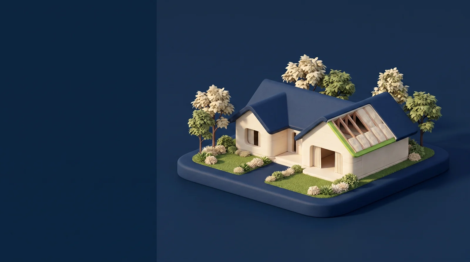 Custom neighborhood illustration for Anytime Insulation in Miami Gardens