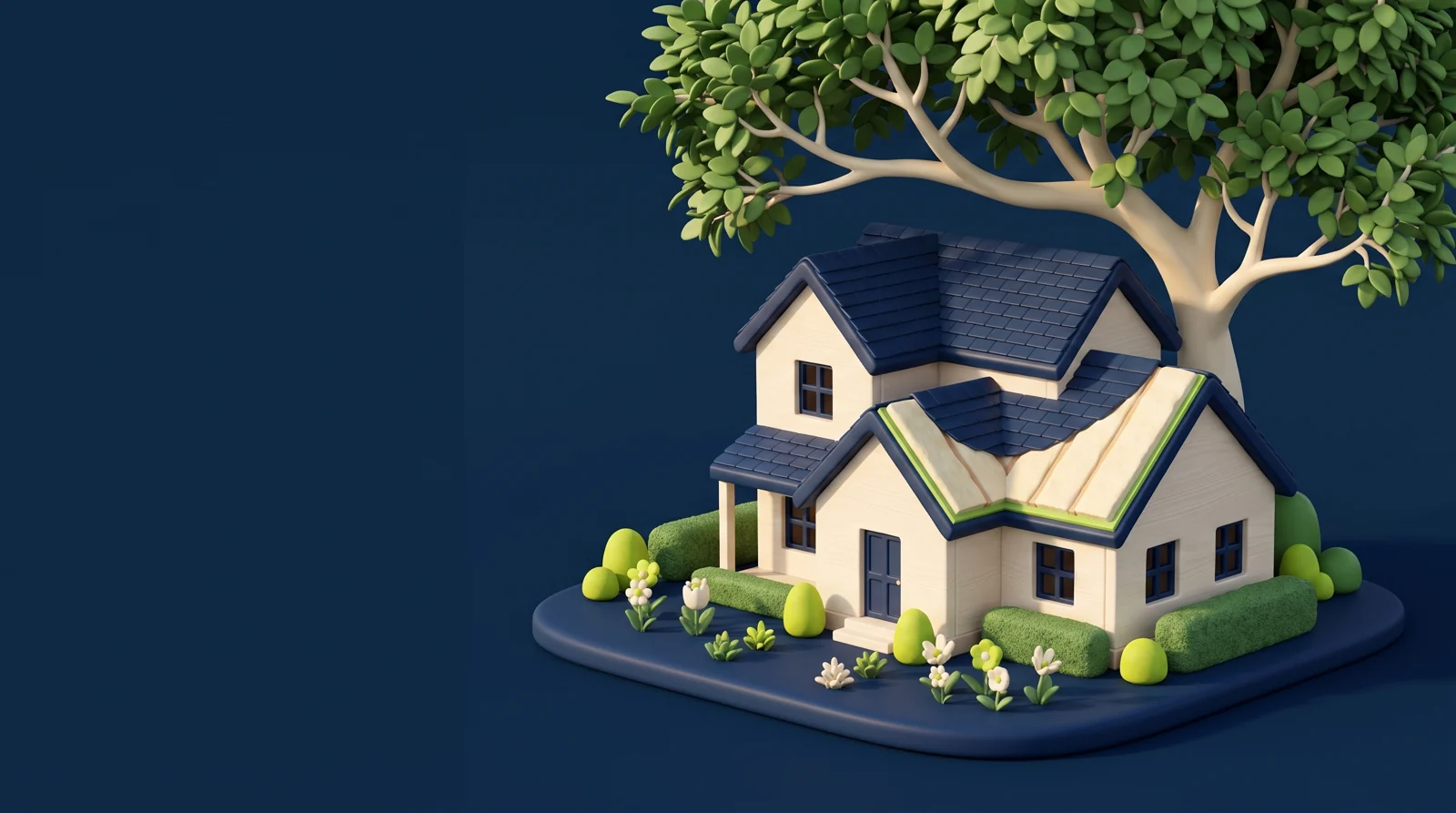 Custom neighborhood illustration for Anytime Insulation in Plantation