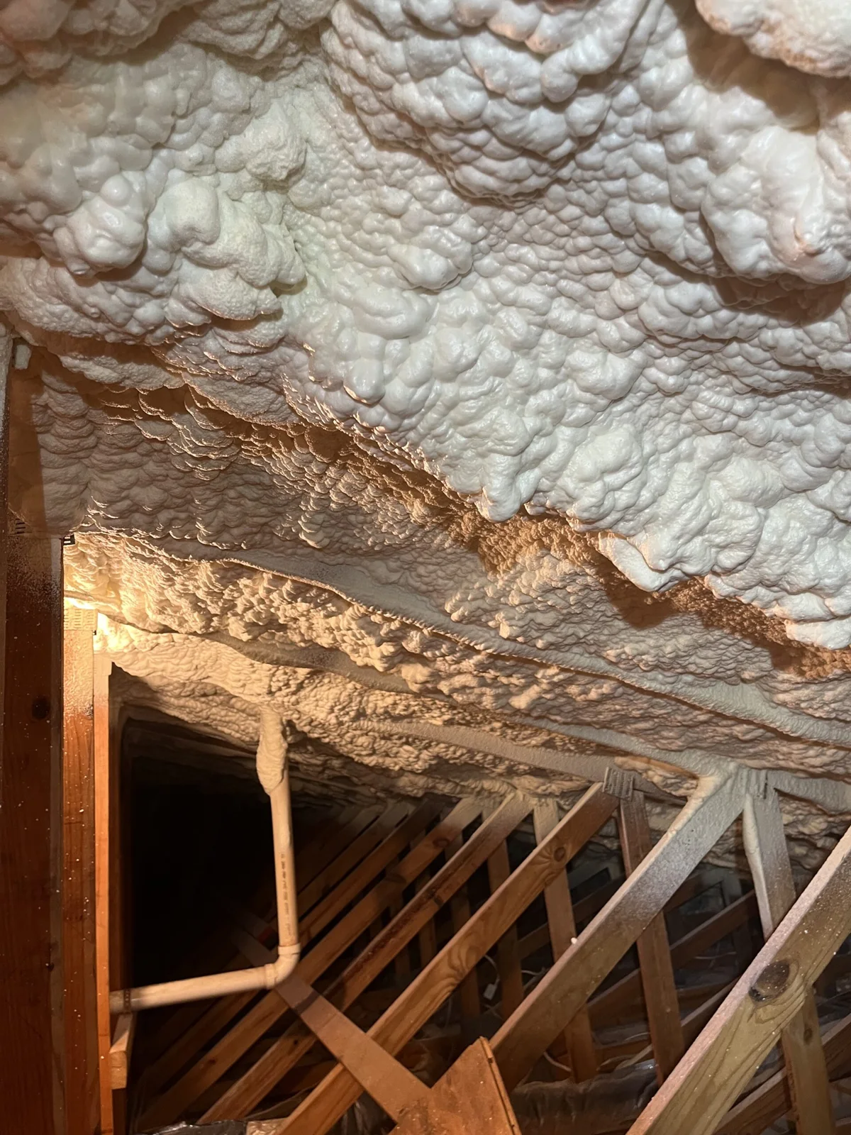Spray foam installation