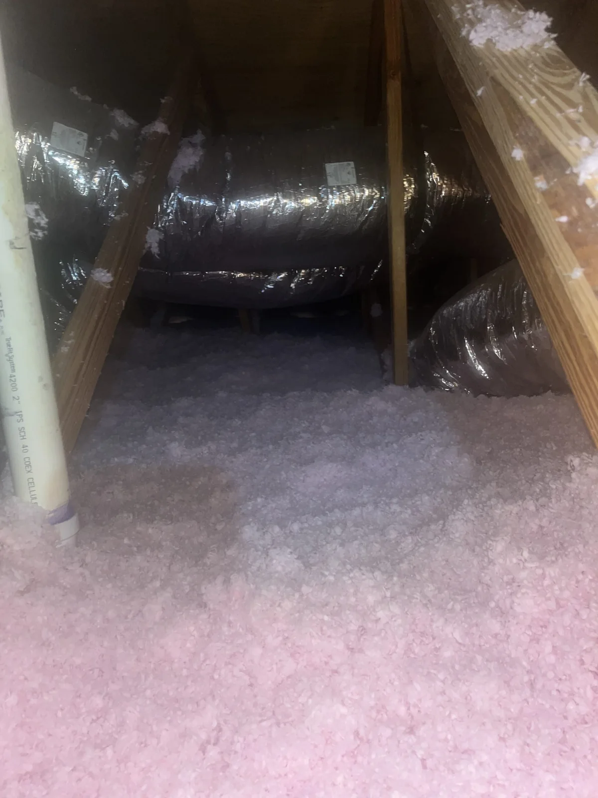 Attic insulation coverage